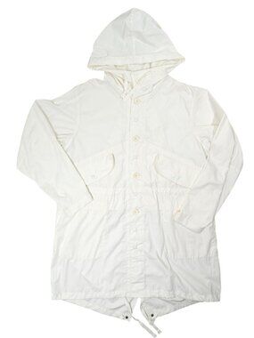 Engineered Garments Type 51 Parka Jacket in White PC Poplin